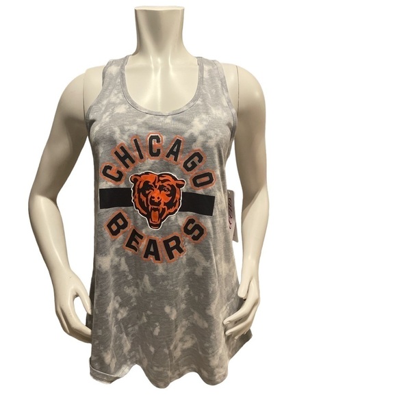 Chicago Bears Racerback Tank Acid Wash Design NWT - Picture 3 of 9